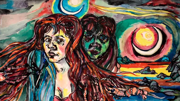 Das “Doppeltes Selbstbildnis in Norwegen” von Bettina Heinen-Ayech, 1960. Werke der Künstlerin werden in Schwalenberg ausgestellt. - © Bettina Heinen-Ayech Foundation