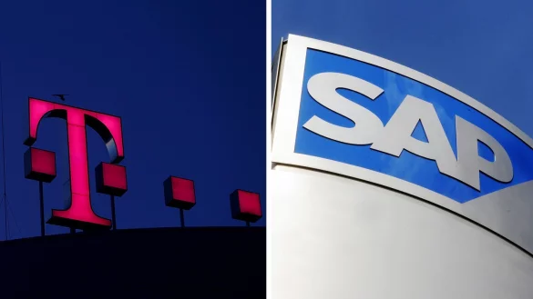 Telekom und SAP - &copy; Foto: Oliver Berg/dpa
