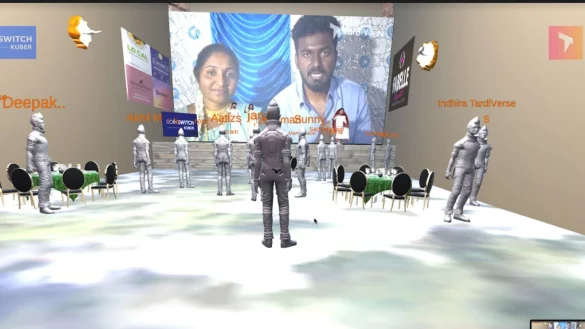 Hochzeit im virtuellen Schloss in Indien - &copy; Foto: Vignesh/TardiVerse/dpa