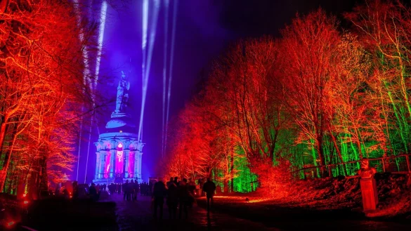 Erfolgreich: Zum sechsten Mal gab es &bdquo;Hermann leuchtet". Tausende haben sich die Show in den elf Tagen angesehen. - &copy; Torben Gocke
