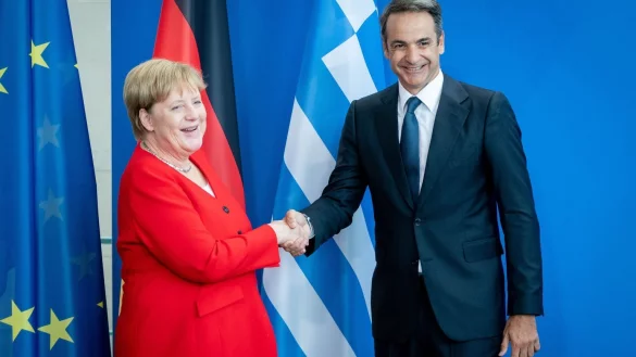 Griechischer Ministerpr&auml;sident Mitsotakis in Berlin - &copy; Foto: Christoph Soeder