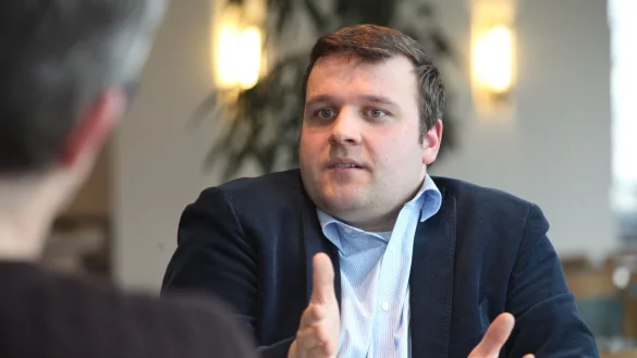 Lars Brakhage ist Ratsherr in Kalletal und seit 2018 CDU-Kreisparteichef. Der 31-J&auml;hrige arbeitet f&uuml;r das Kalletaler Agrarsoftwareunternehmen &bdquo;Betriko&ldquo;. - &copy; Archivbild: Bernhard Preuss