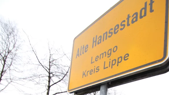 Falscher Aufdruck: Lemgo und Alte Hansestadt haben die Zeilen getauscht. - &copy; Jens Rademacher