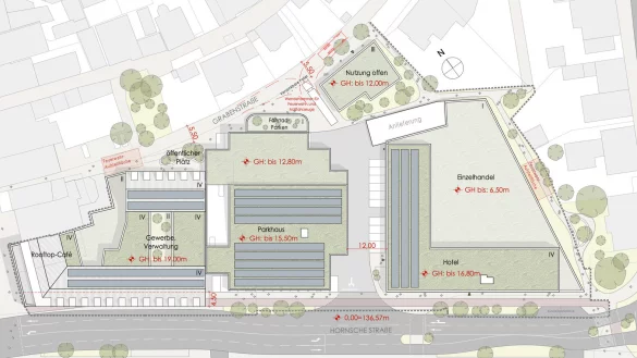 Das ist der Konzeptplan f&uuml;r das Hornsche Tor. - &copy; dupr&eacute;e architekten