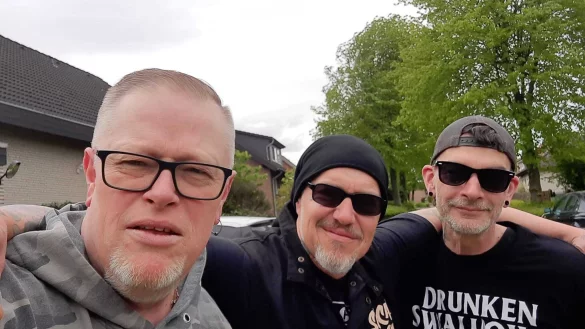 Manuel Hillwig (von links), Andreas Lange und Daniel Andres sind schon lange in der deutschen Punkrockszene aktiv. - &copy; Fotorechte: Manuel Hillwig