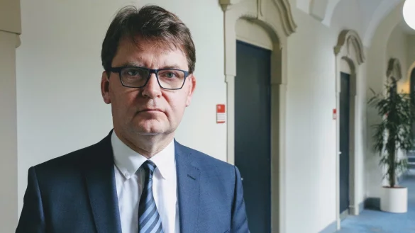 Jann Popkes beim Haftpr&uuml;fungstermin seines Mandanten Mitte Februar. - &copy; Janet K&ouml;nig