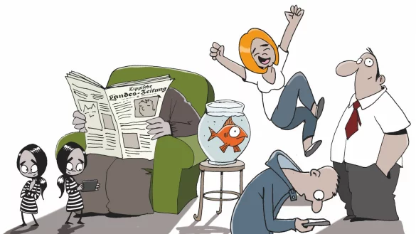 Die Familie Hermann will k&uuml;nfitg mit ihren Anekdoten die Lipper unterhalten. - &copy; Andr&eacute; Sedlaczek