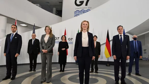 G7-Treffen in Liverpool - &copy; Foto: Paul Ellis/AFP Pool/AP/dpa